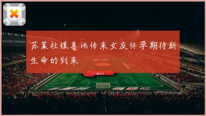 苏莱社媒喜讯传来女友怀孕期待新生命的到来